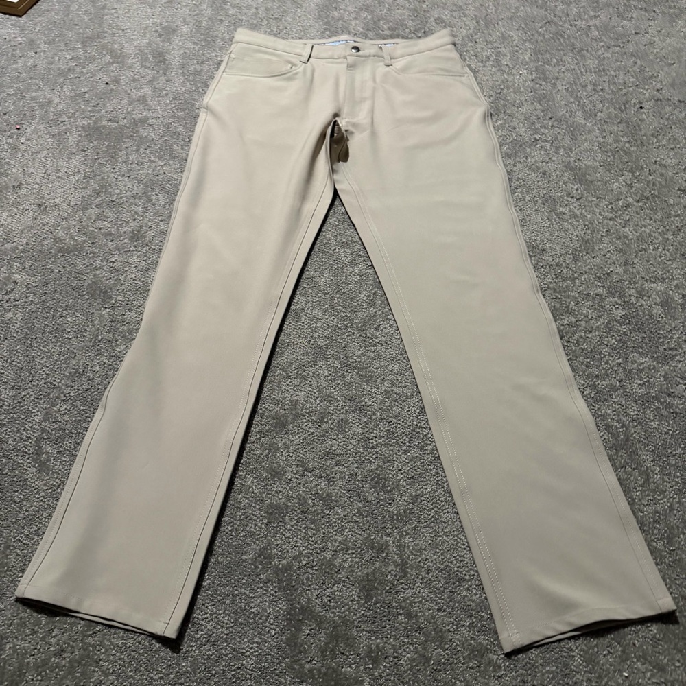 FootJoy mens stretchy tan khaki golf pants‎ size 32 x 32 amazing condition